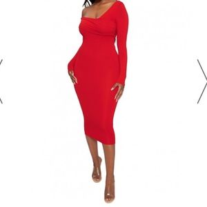 Naked Wardrobe- Give that cold shoulder dress